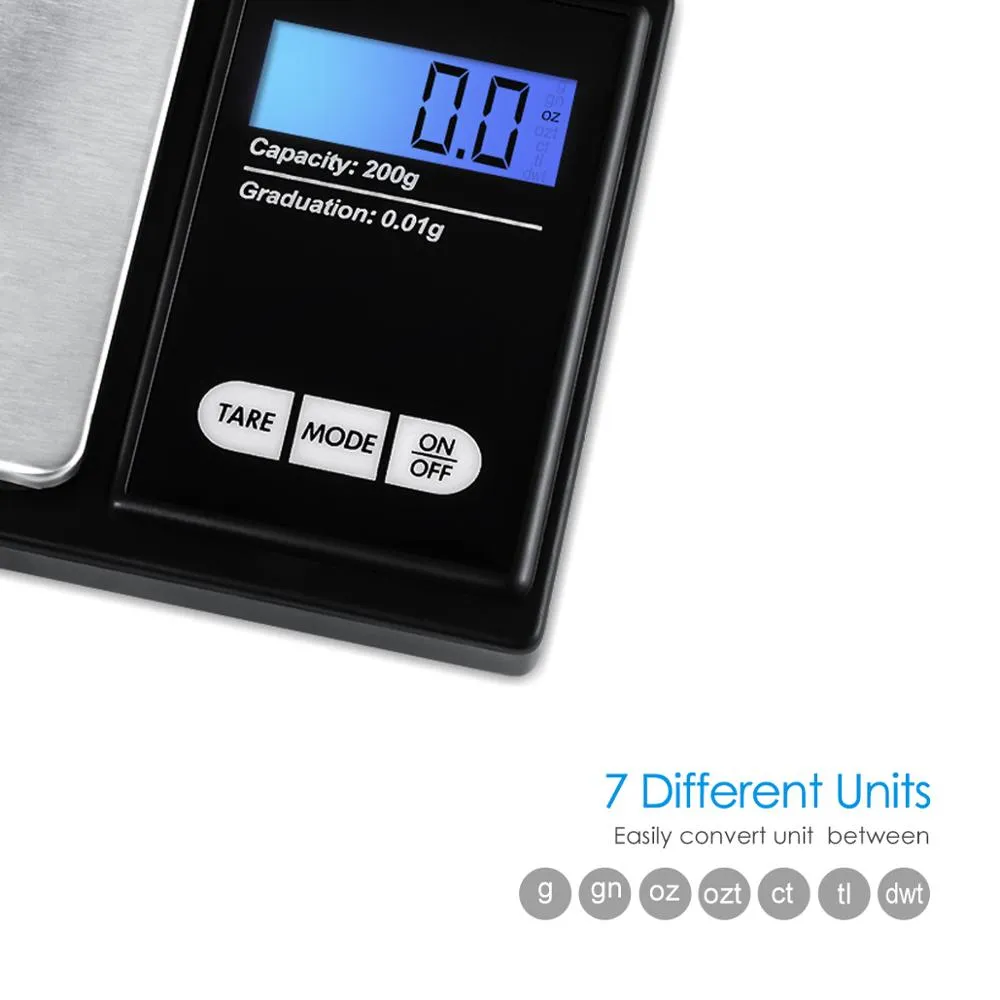 0.01g-100g LCD Mini Electronic Digital Scale | Stainless Steel Plate