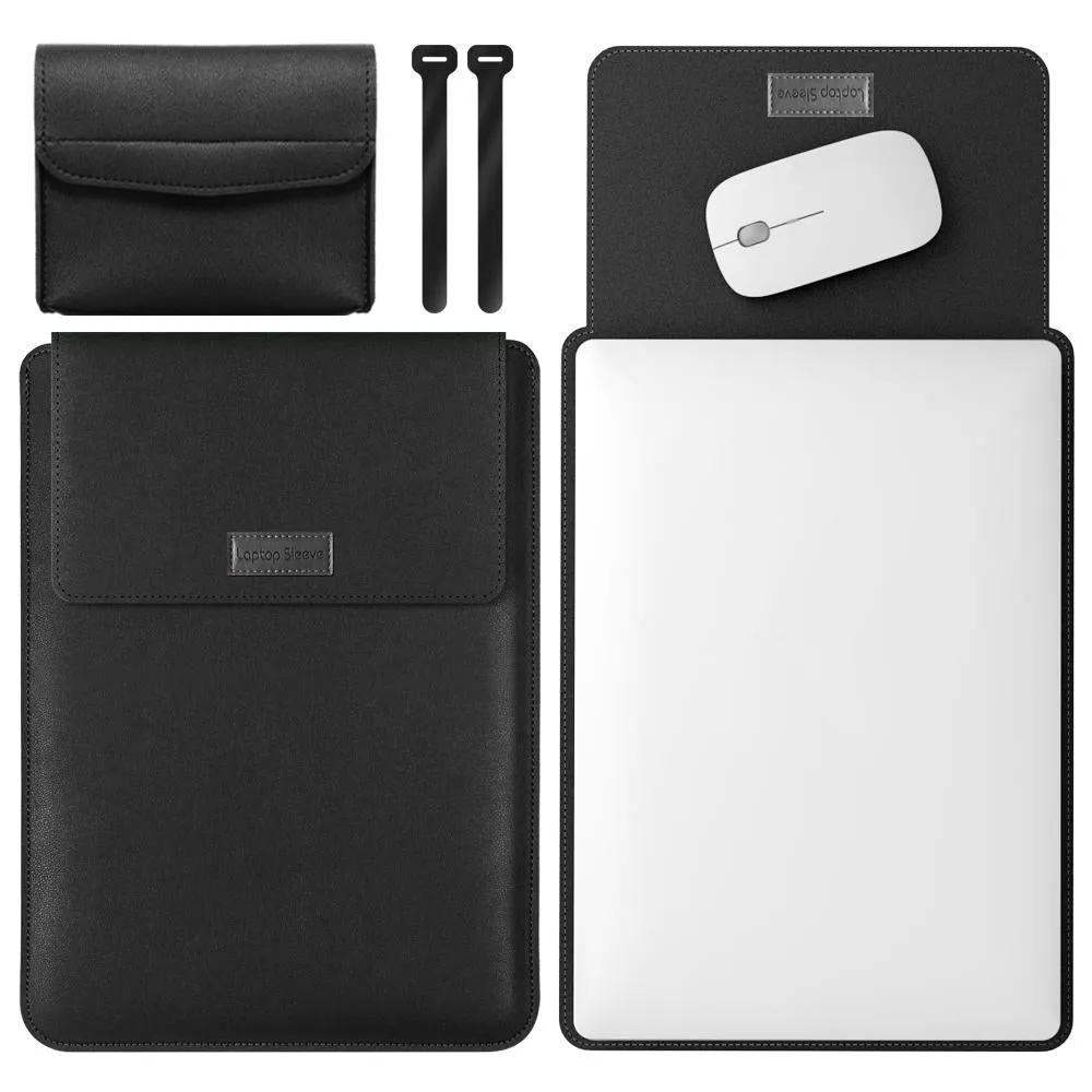 11 / 12 Inch Leather Computer Bag - Lightweight & Portable - 4 in 1