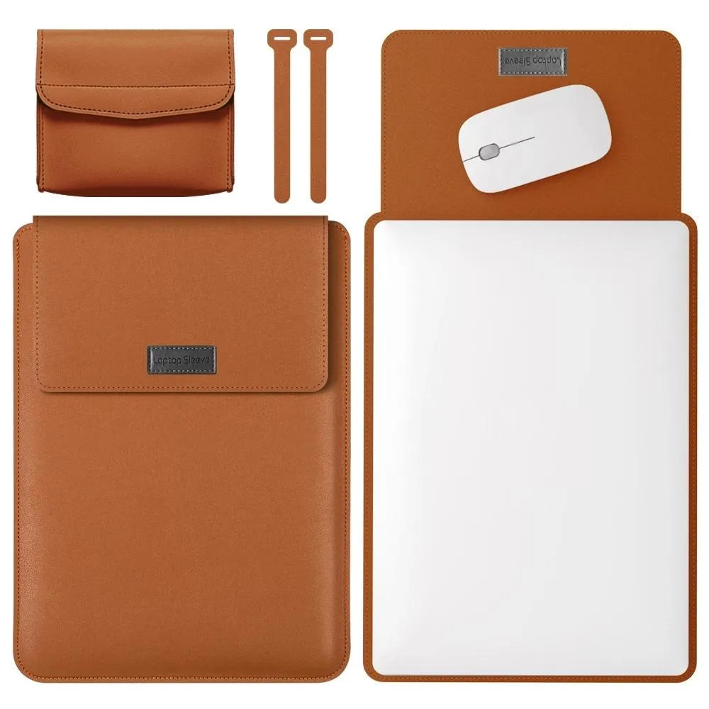 11 / 12 Inch Leather Computer Bag - Lightweight & Portable - 4 in 1