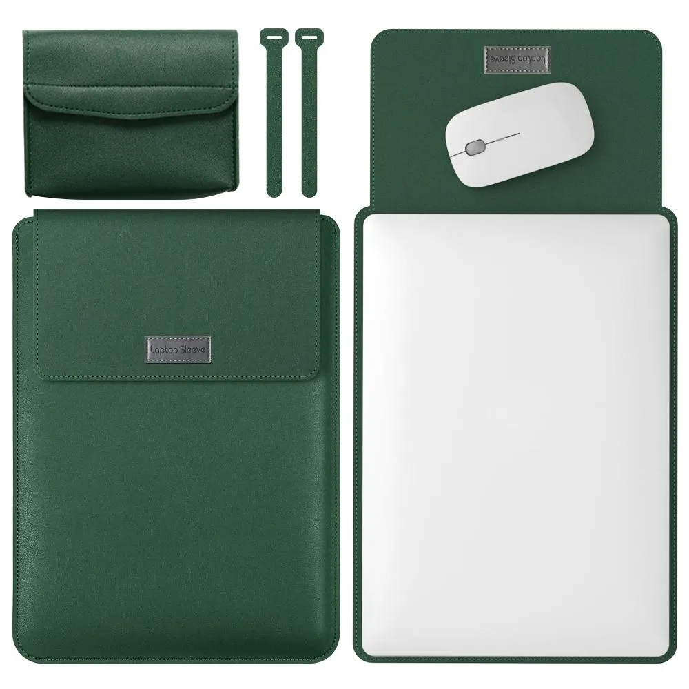 11 / 12 Inch Leather Computer Bag - Lightweight & Portable - 4 in 1