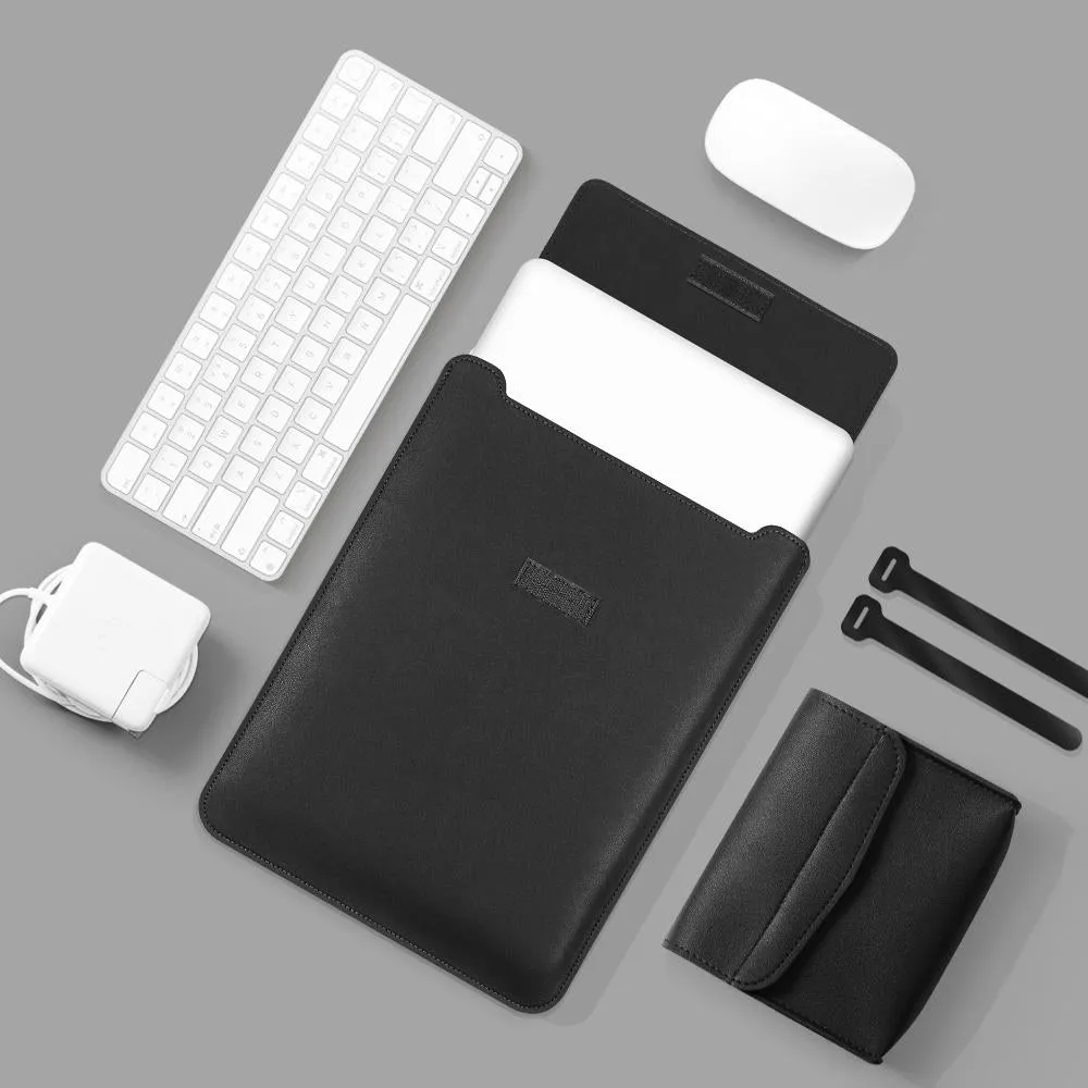 11 / 12 Inch Leather Computer Bag - Lightweight & Portable - 4 in 1
