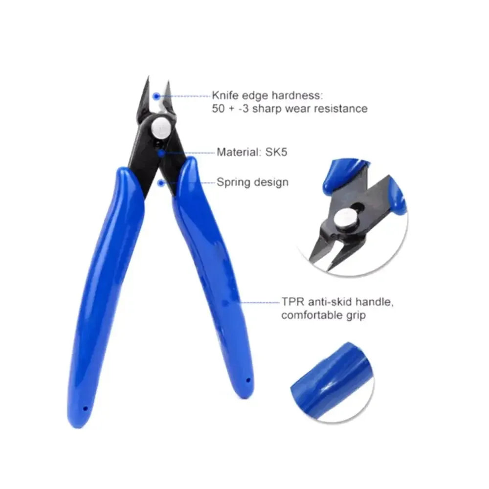 170 Blue Flush Cutter | Mini Diagonal Cutting Pliers | Side Cutter Nippers | Wire Cutter
