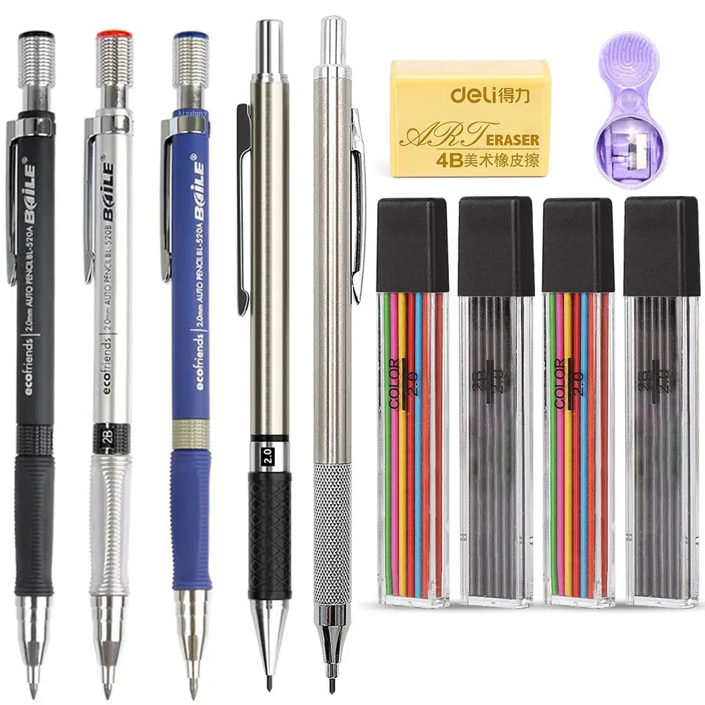 2.0mm Mechanical Pencil Set 2b Lead Refills Kawaii Stationery
