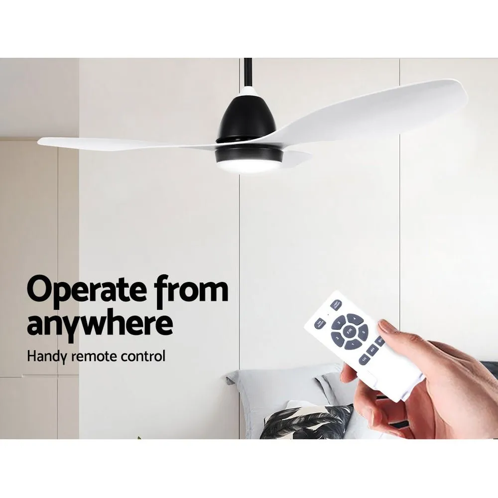 48'' Ceiling Fan Light & Remote | White | 3 Blades