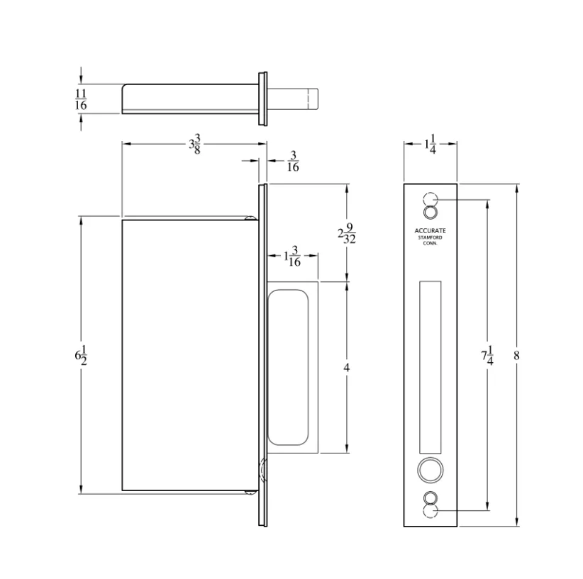Accurate 2011 PDP Large Spring-Loaded Pocket Door Pull