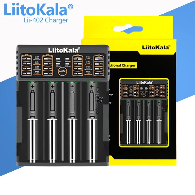 Battery Charger Lithium NiMH battery Smart Charger LiitoKala lii-S8 lii-S6 Lii-PD4 Lii-PD2 lii-S2 lii-S4 lii-402 lii-202 18650 26650 21700 lithium