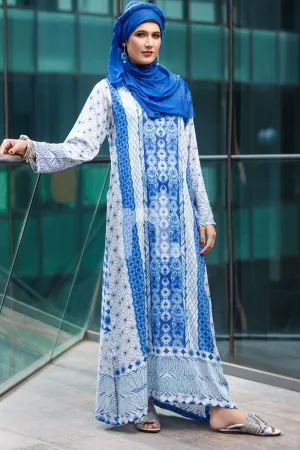 DSW19-28 Off White Digital Printed Stitched Fustaan  1PC