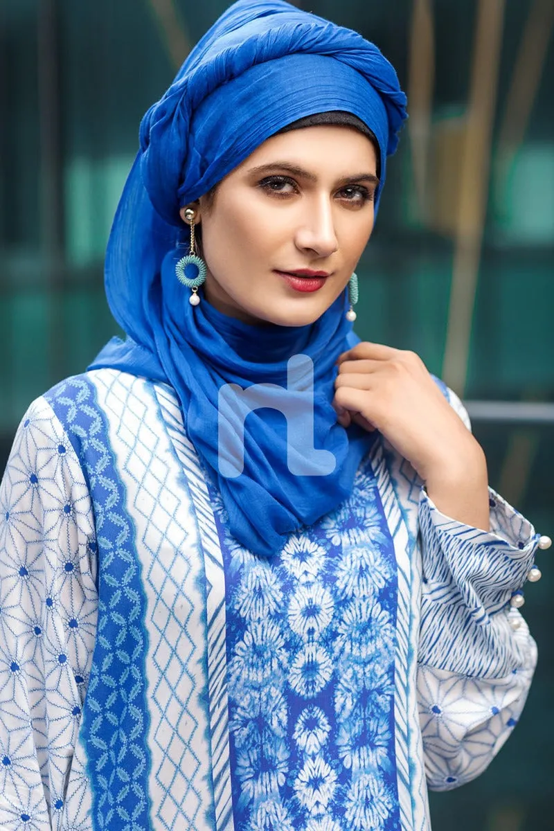 DSW19-28 Off White Digital Printed Stitched Fustaan  1PC