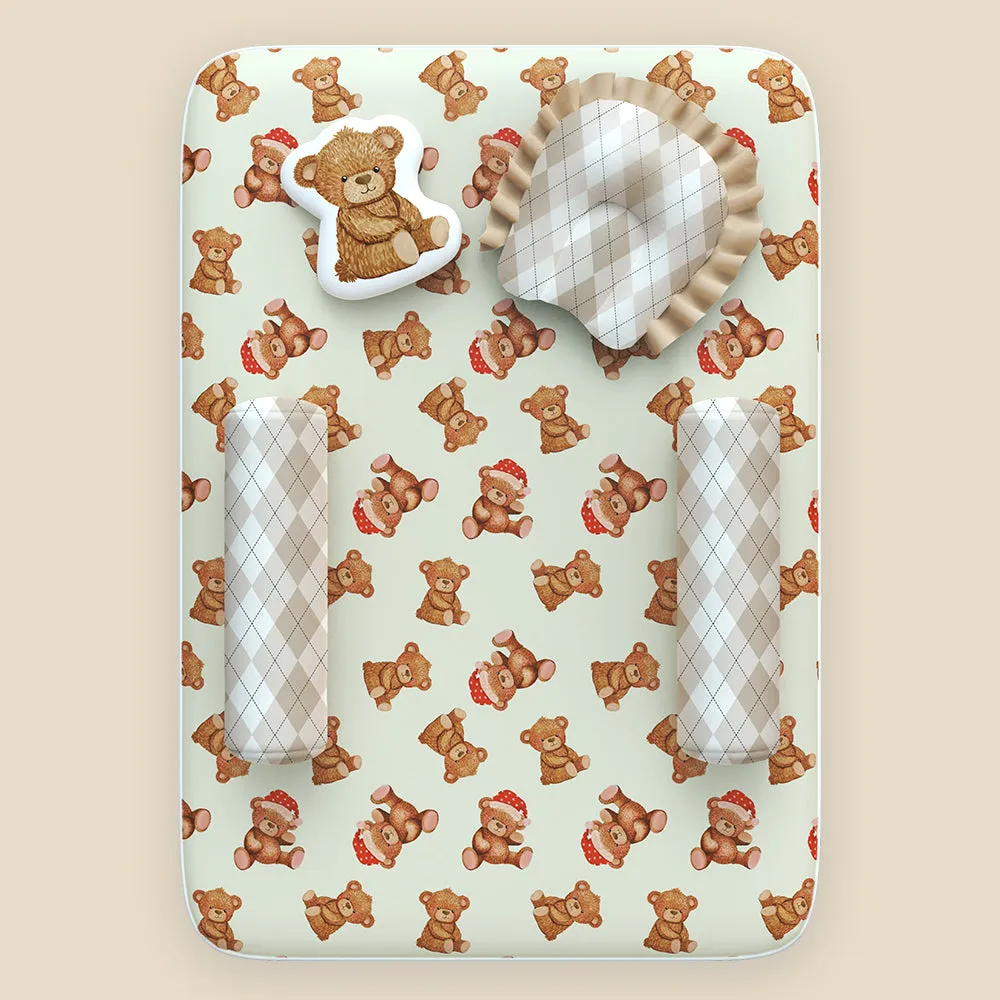 Fancy Fluff 6 Pc Organic New Born Bed Set - Cuddle Bear