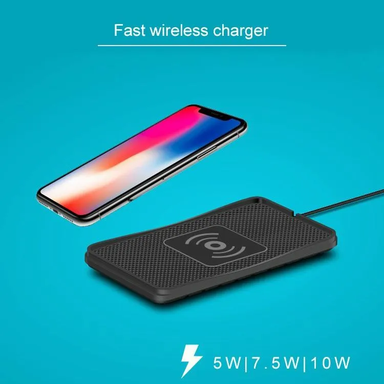 Fast Wireless Car Charger Anti Skid Qi Standard