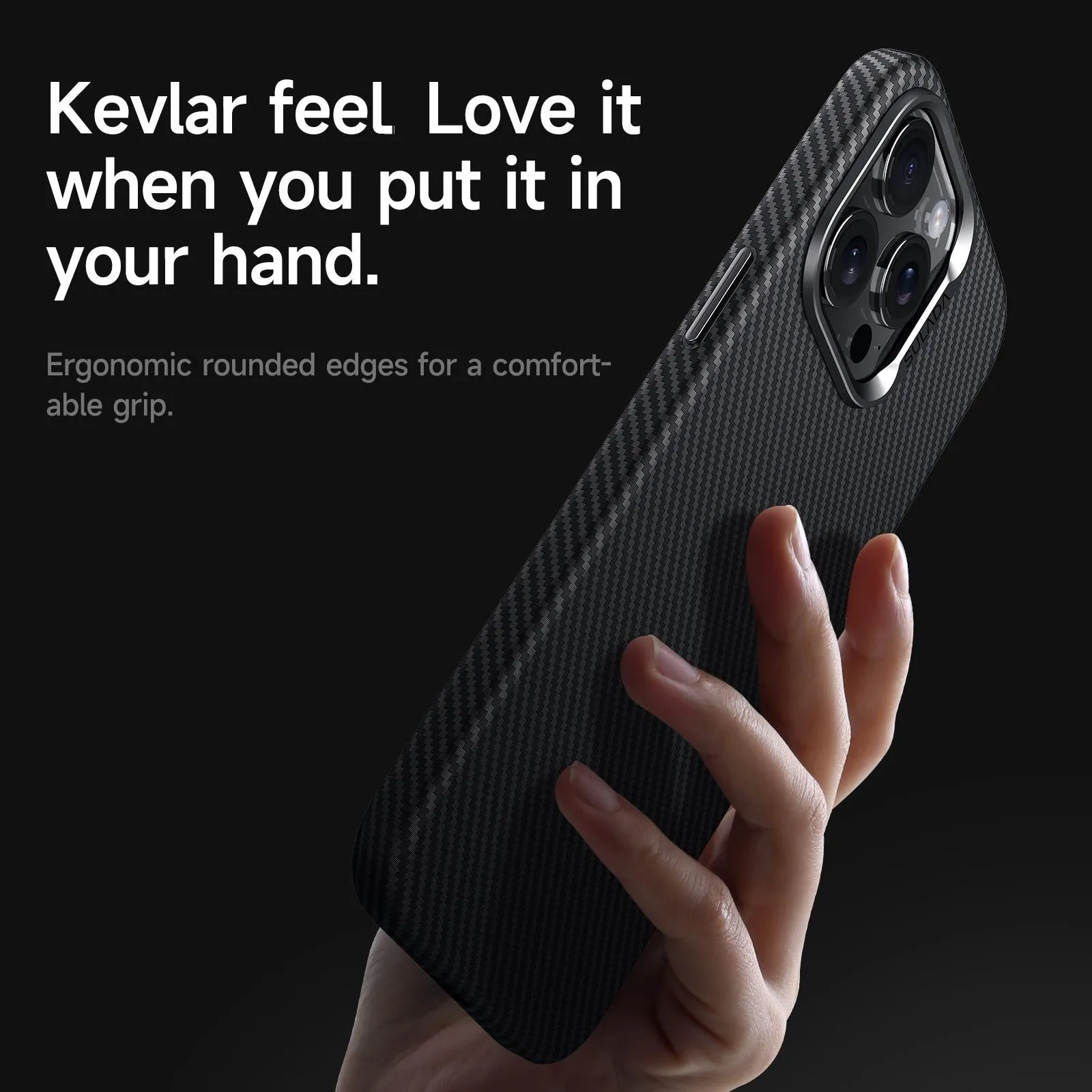 For Iphone 15 600D Kevlar Texture Pc Shockproof Phone Case