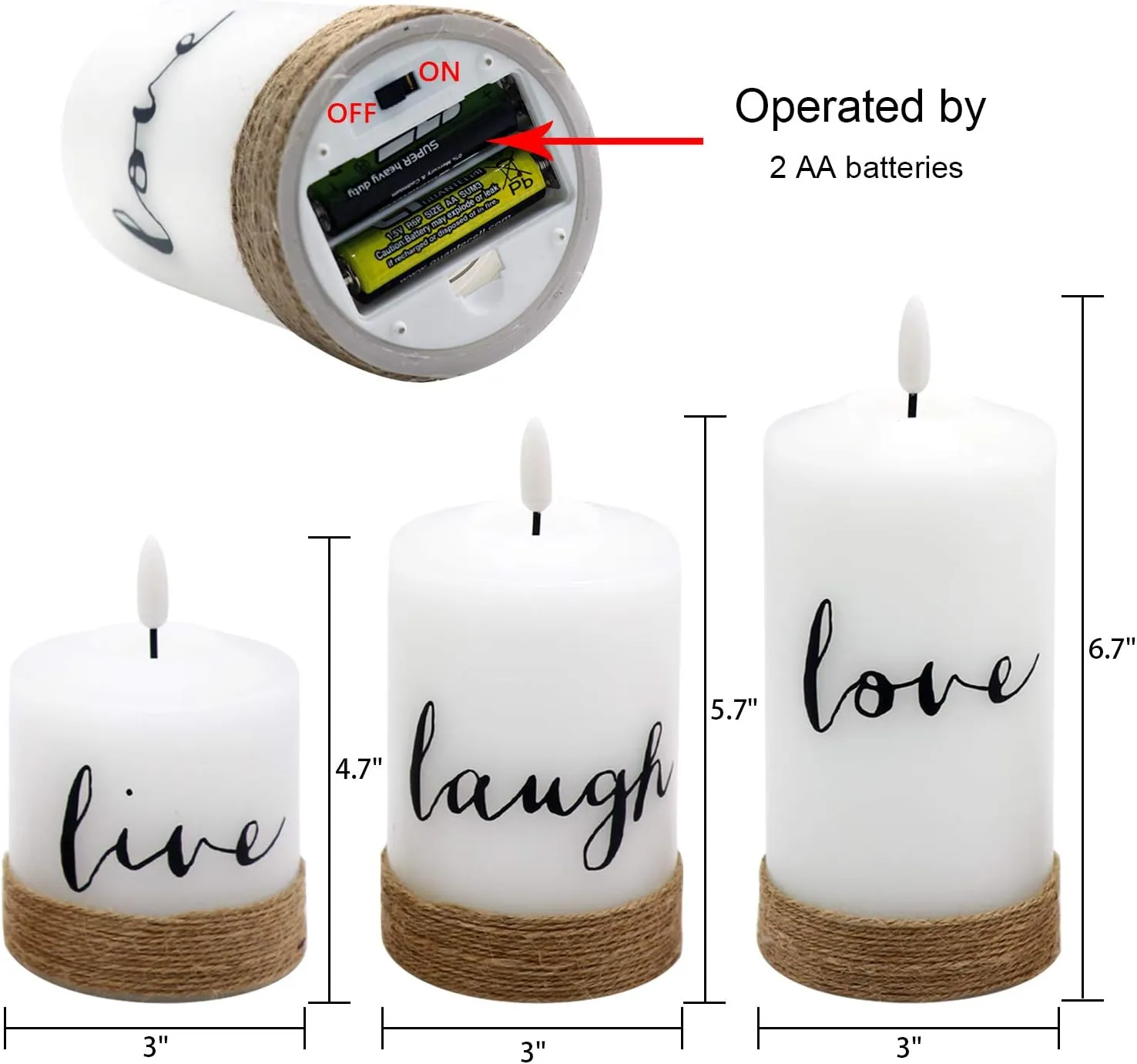 Halloween or Christmas Flameless Candles Color Changing with Remote Time