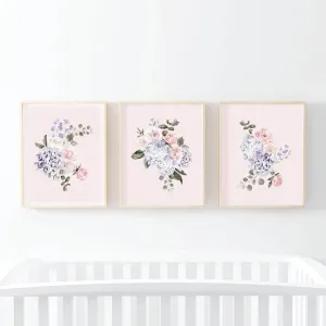 Henlee's Hydrangea Bundled Digital Nursery Wall Art