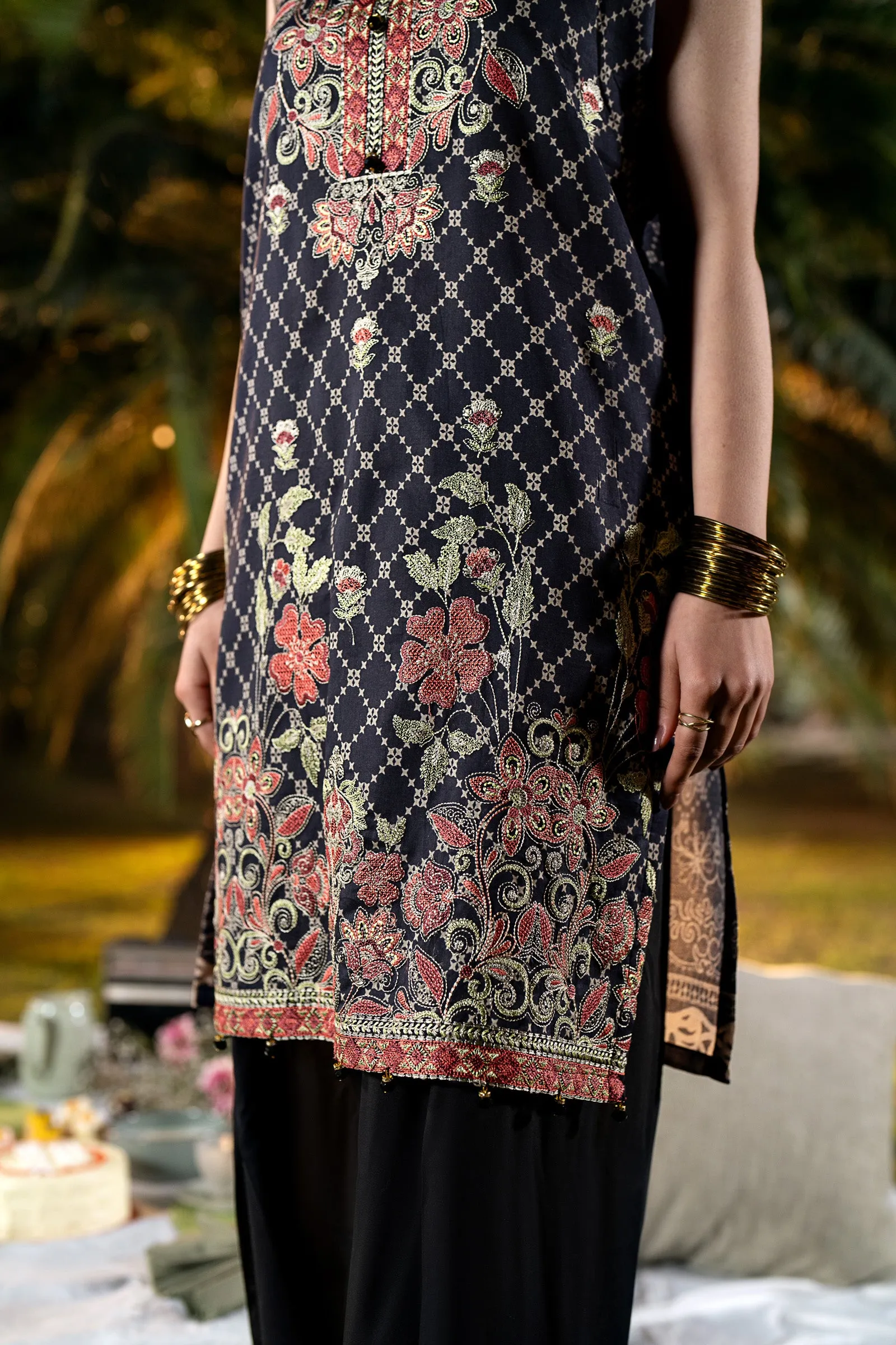 Lawn Digital Print Embroidery