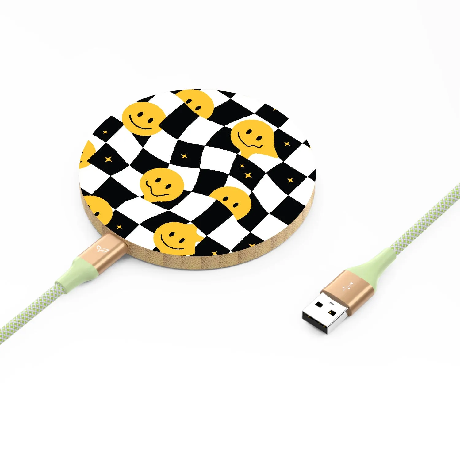Melting Grid - Bamboo Wireless Charger