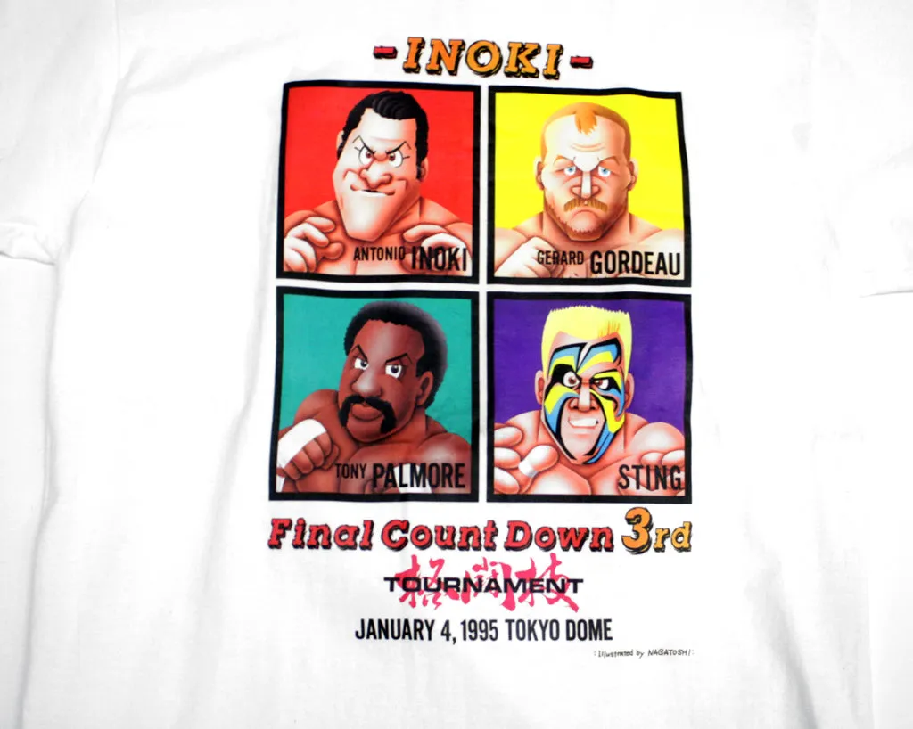 NJPW INOKI FINAL COUNTOWN 95 T-SHIRT LG