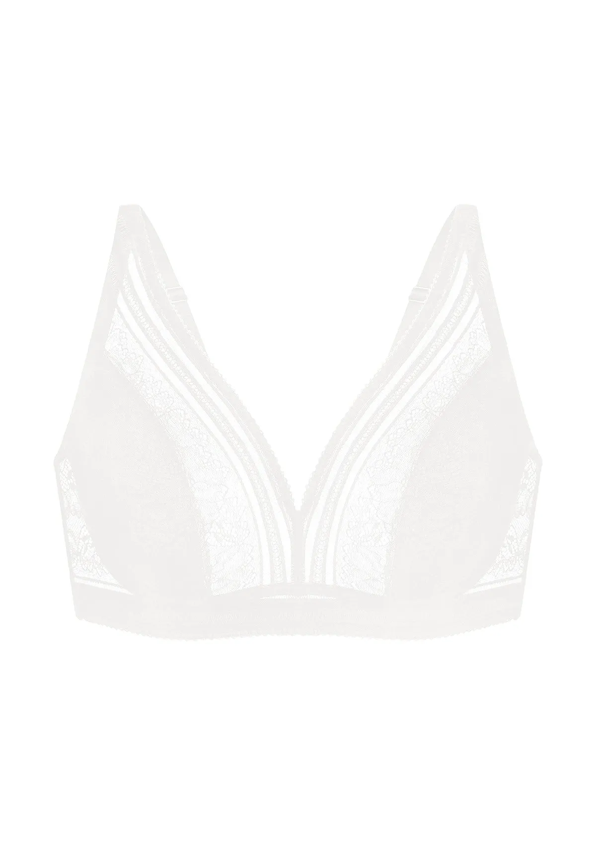 Peony Deep V Lace Wireless Unlined Bralette