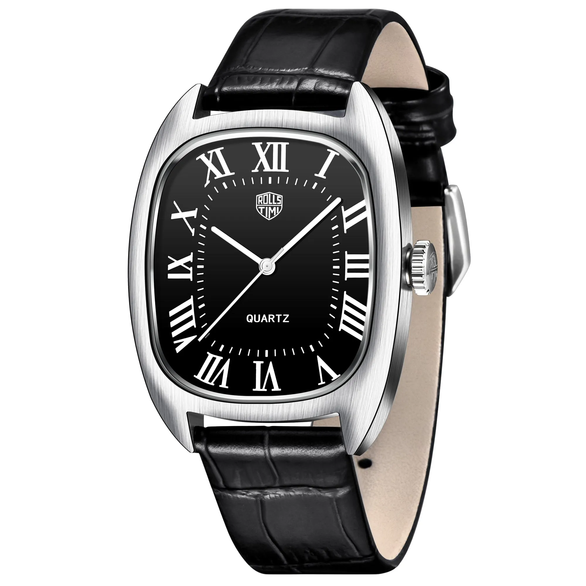 Rollstime Men's Luxury Quartz Watch with Mechanical Second Hand