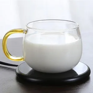 Round Coffee Cup Warmer with Timer