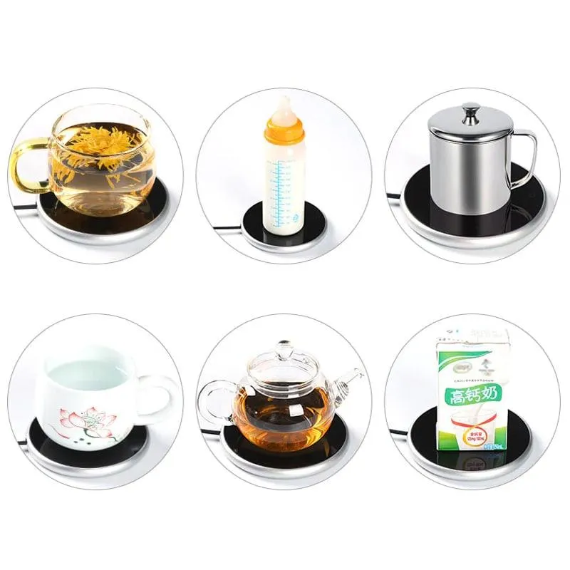 Round Coffee Cup Warmer with Timer