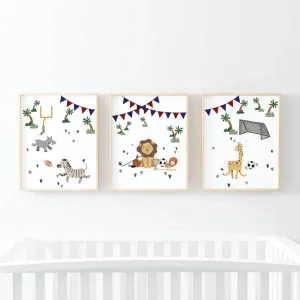 Safari Games Bundled Digital Nursery Wall Art