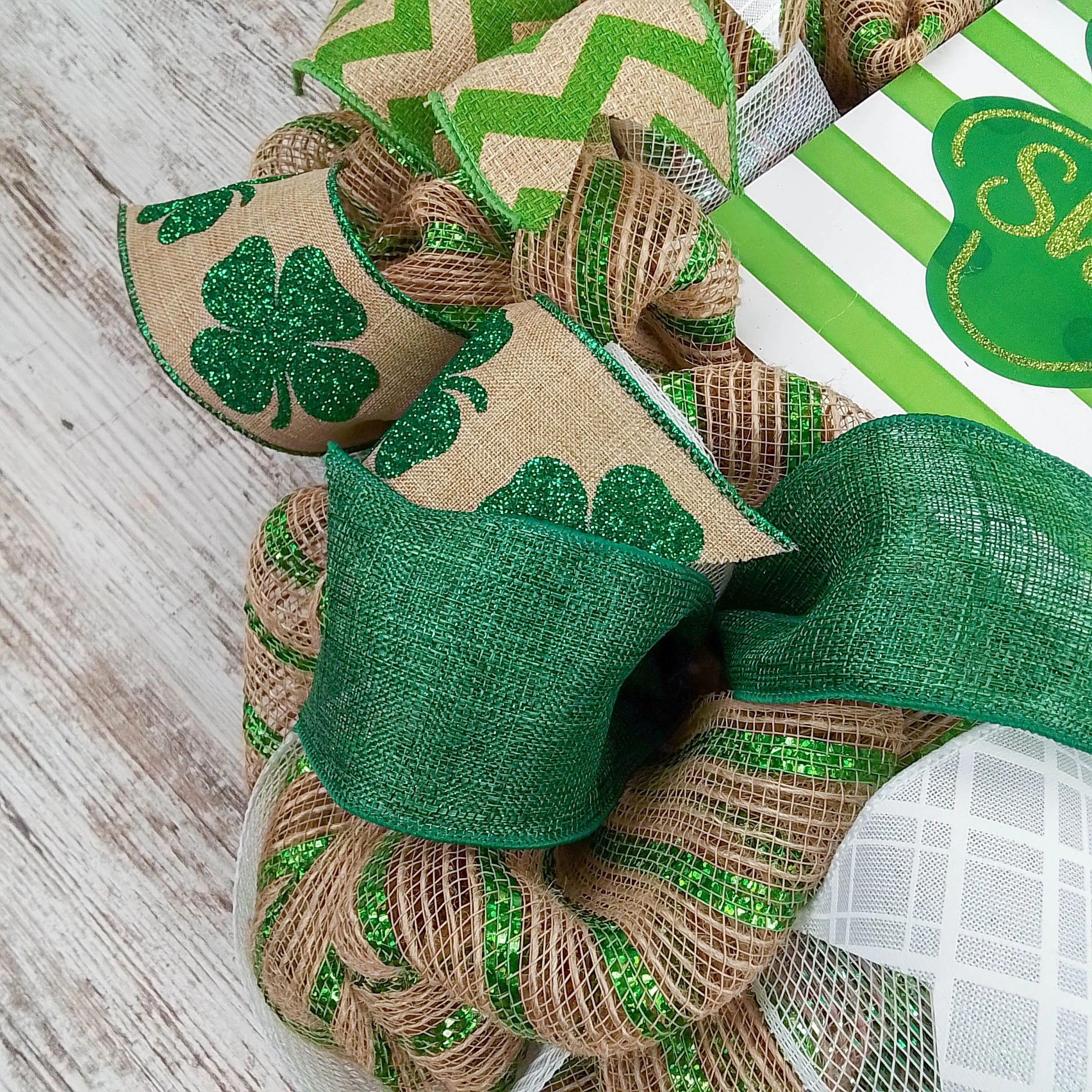 St. Patrick's Wreath - Shamrock Front Door